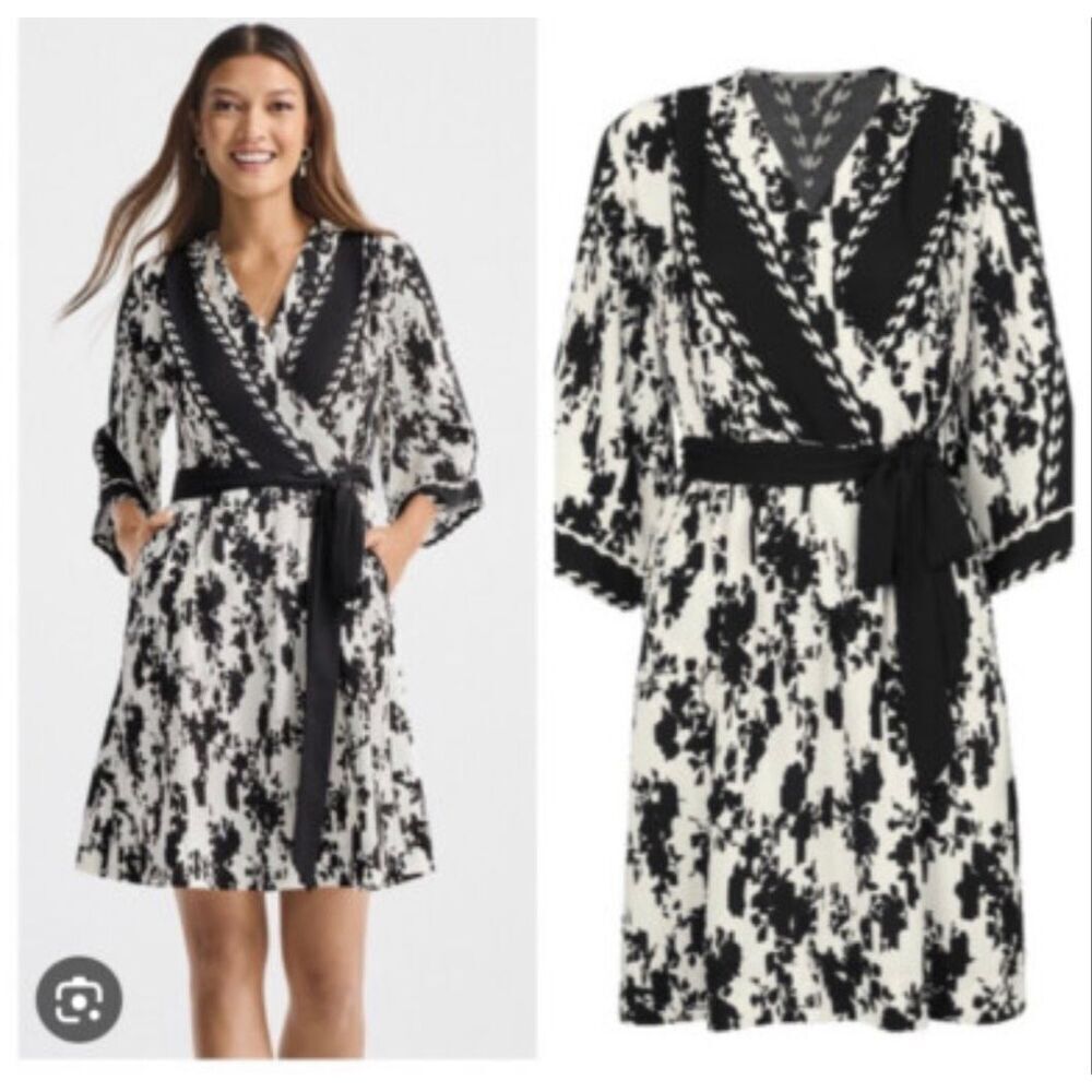 CAbi X Factor dress black & white slimming style 6369 sz XL